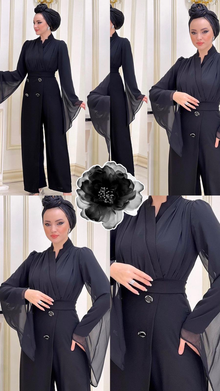 Jumpsuit Schwarz Elegant