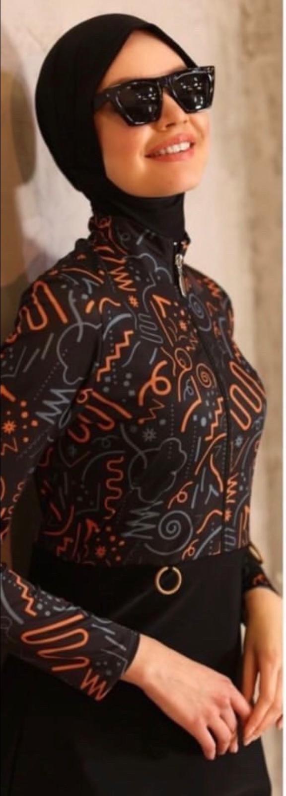 Burkini Schwarz Modern