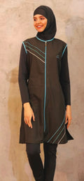 Burkini Grau-Schwarz Elegant