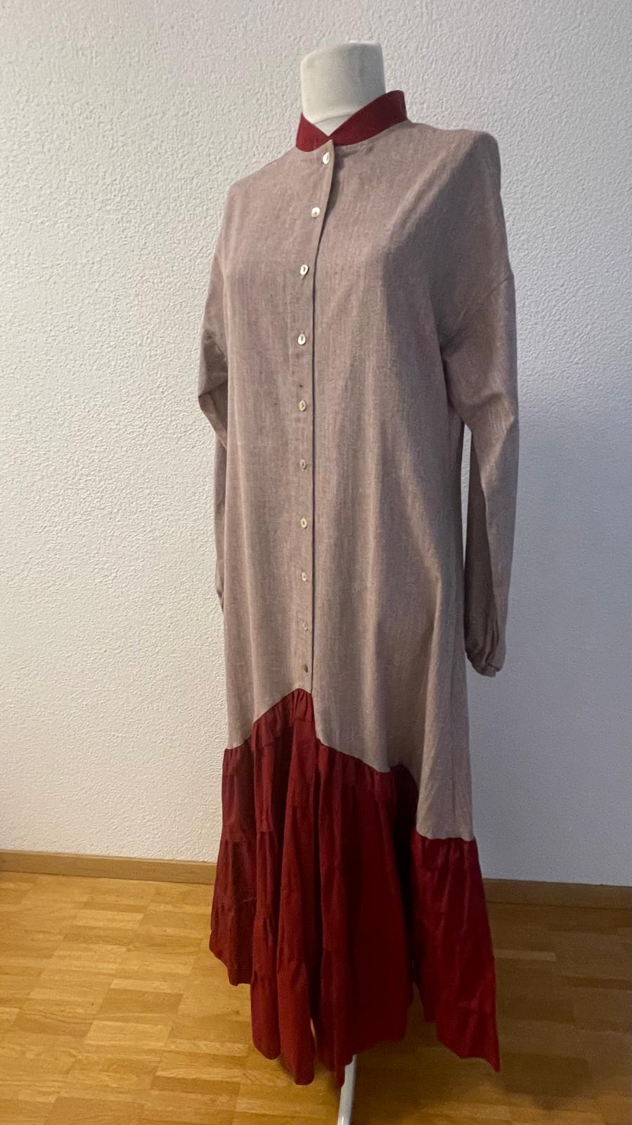 Kleid Bordeaux Fliessend