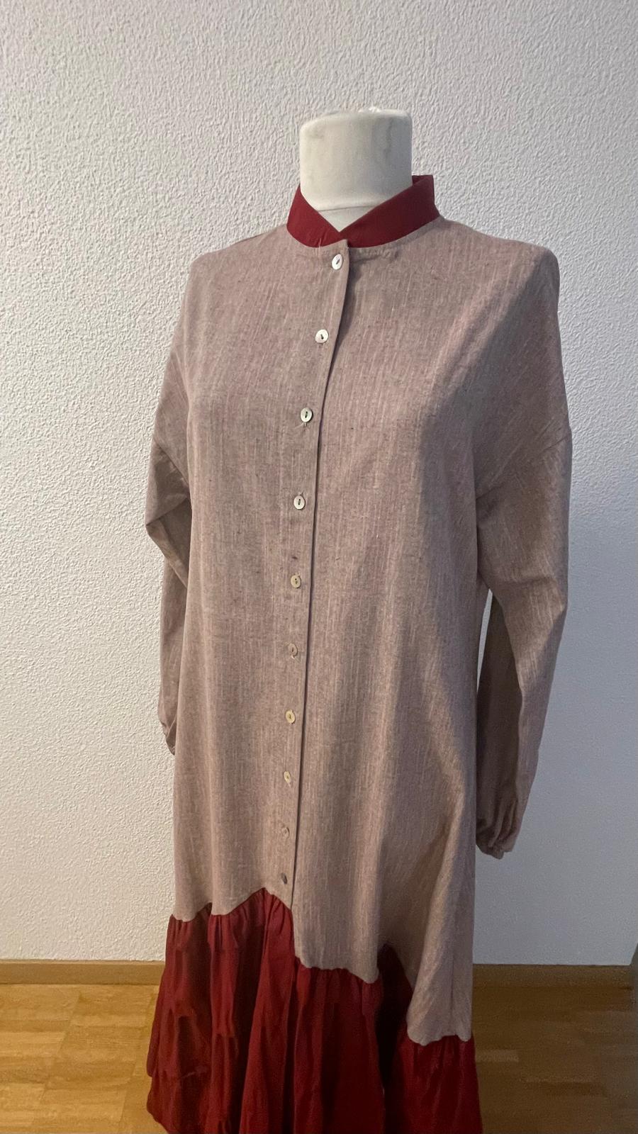 Kleid Bordeaux Fliessend