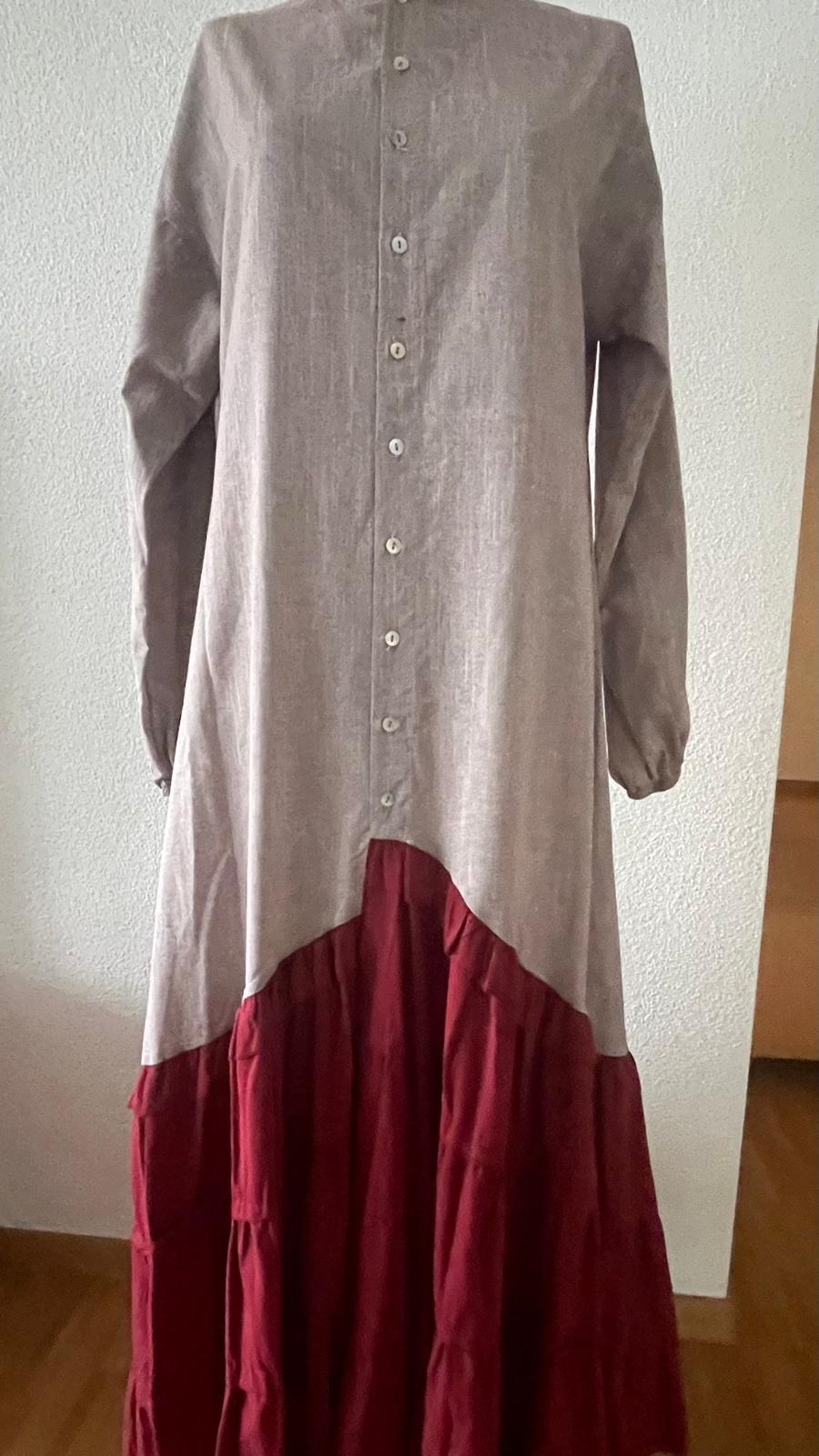 Kleid Bordeaux Fliessend