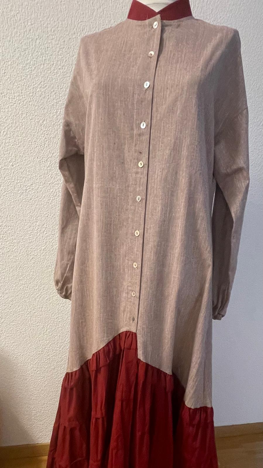 Kleid Bordeaux Fliessend