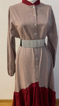 Kleid Bordeaux Fliessend